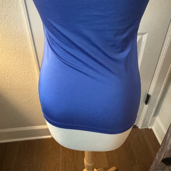 Wolford Womens Athletic Workout Yoga Sleeveless Racerback Top Dazzling Blue SZ S - Picture 6 of 7